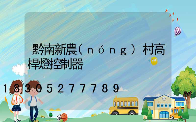 黔南新農(nóng)村高桿燈控制器